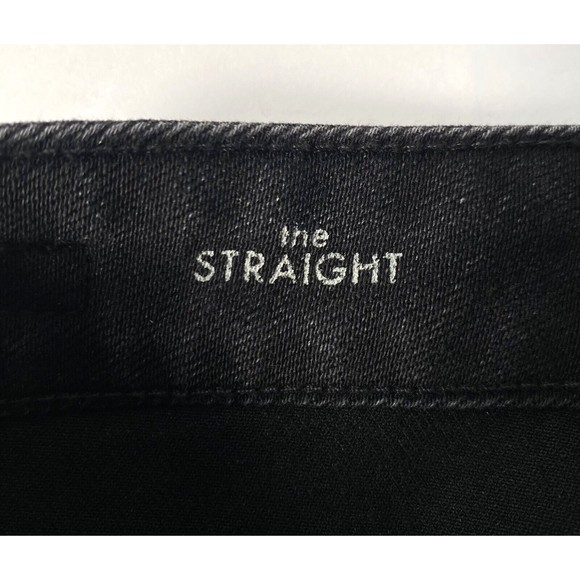 Liverpool Jeans Women 6/28 Cavalier Black The Straight Distressed Raw Frayed Hem - Picture 7 of 16